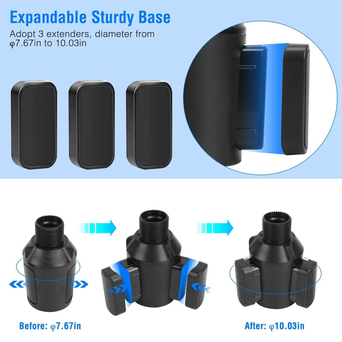 4-in-1 Car Cup Holder Tray Food Table - A-1 Thread Vault