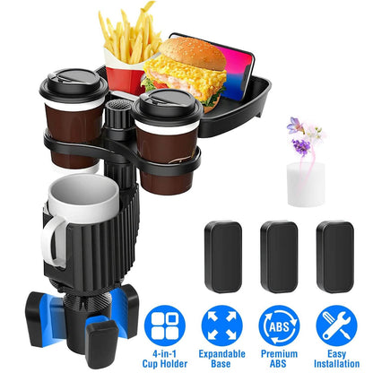 4-in-1 Car Cup Holder Tray Food Table - A-1 Thread Vault