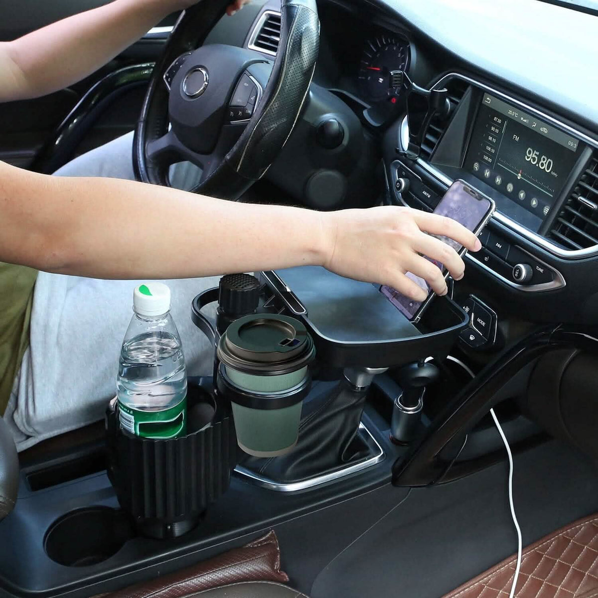 4-in-1 Car Cup Holder Tray Food Table - A-1 Thread Vault
