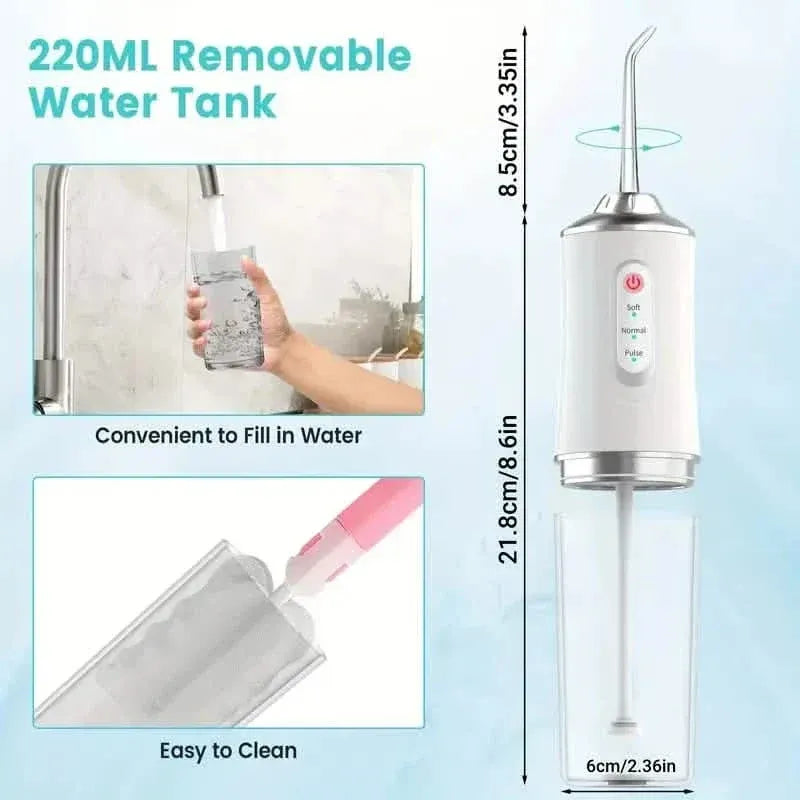 4-in-1 Cordless Water Flossers Oral Irrigator With DIY Mode 4 Jet Tips - A-1 Thread Vault