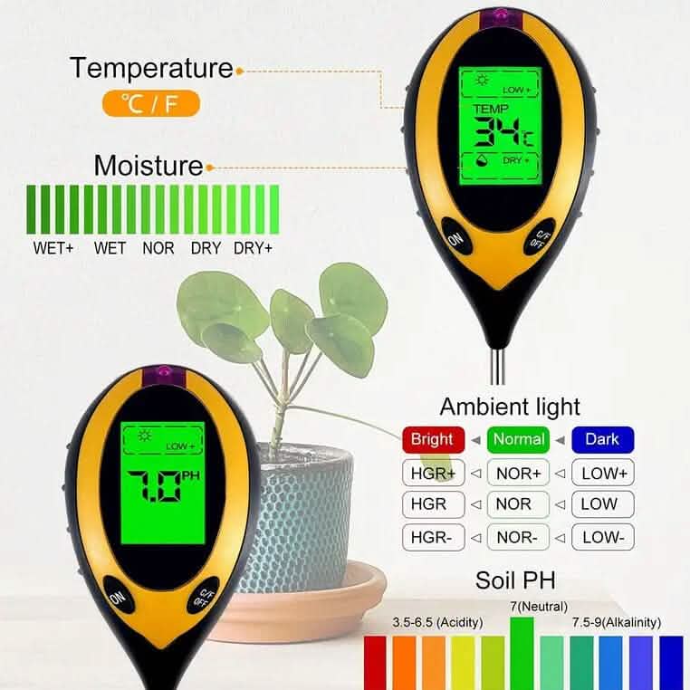 4-in-1 Digital Soil Moisture Meter - A-1 Thread Vault