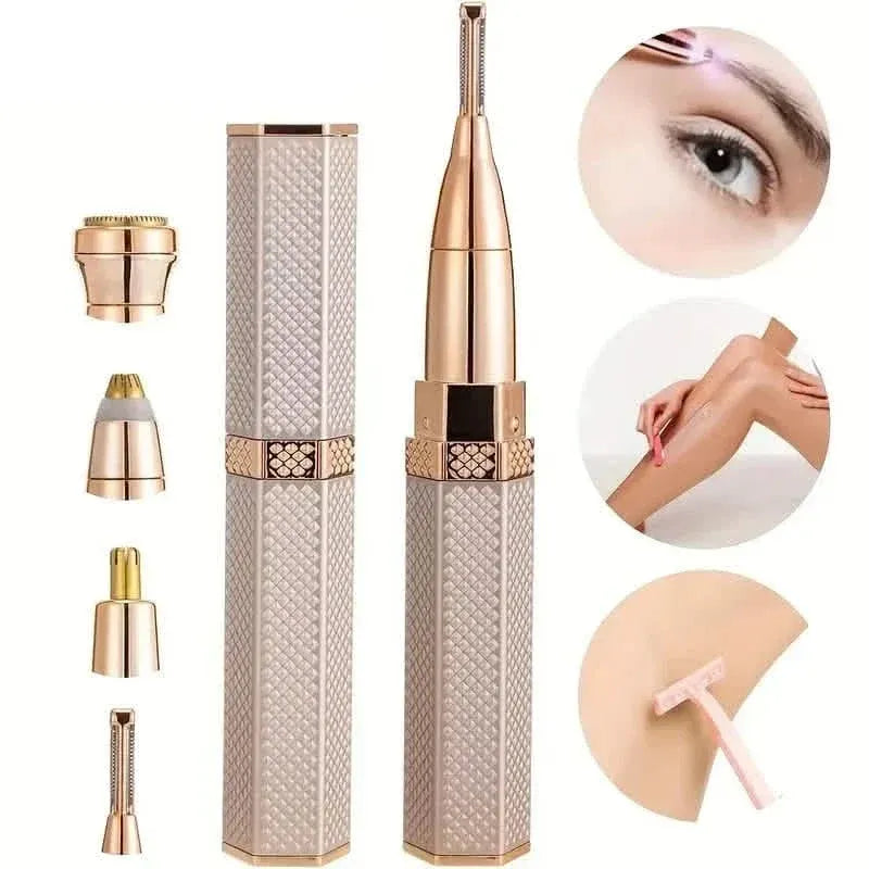 4-in-1 Facial Electric Hair Removal Painless Shaver Rechargeable Full Body Epilator - A-1 Thread Vault