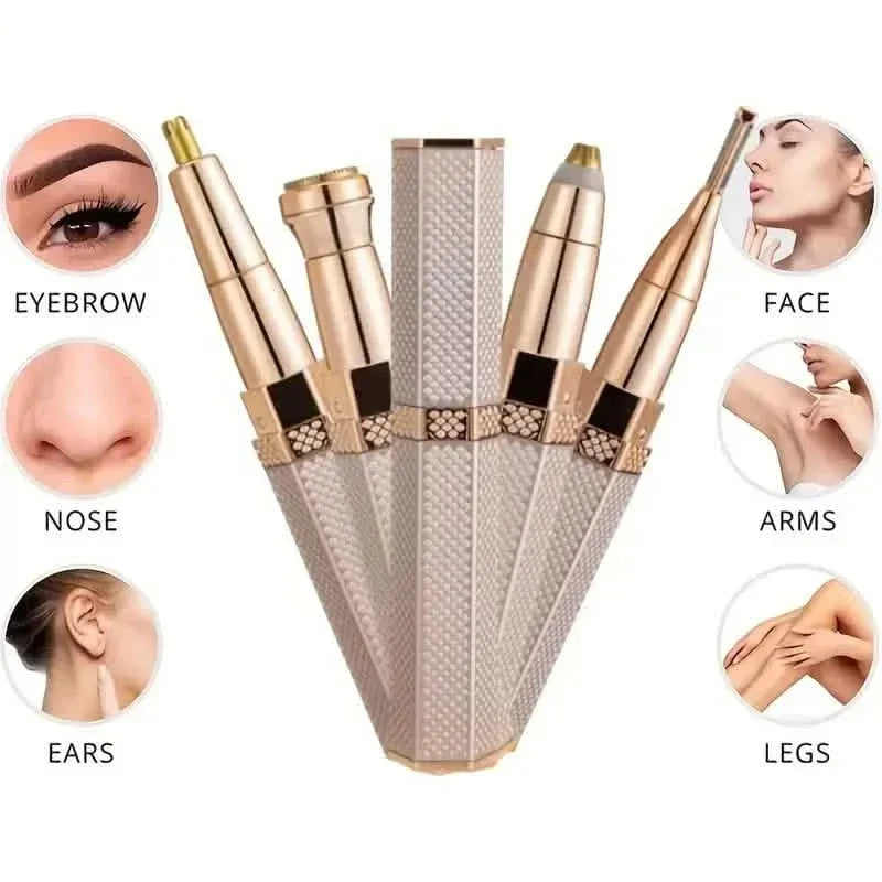 4-in-1 Facial Electric Hair Removal Painless Shaver Rechargeable Full Body Epilator - A-1 Thread Vault