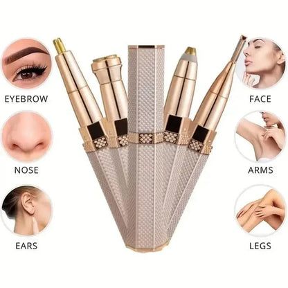 4-in-1 Facial Electric Hair Removal Painless Shaver Rechargeable Full Body Epilator - A-1 Thread Vault