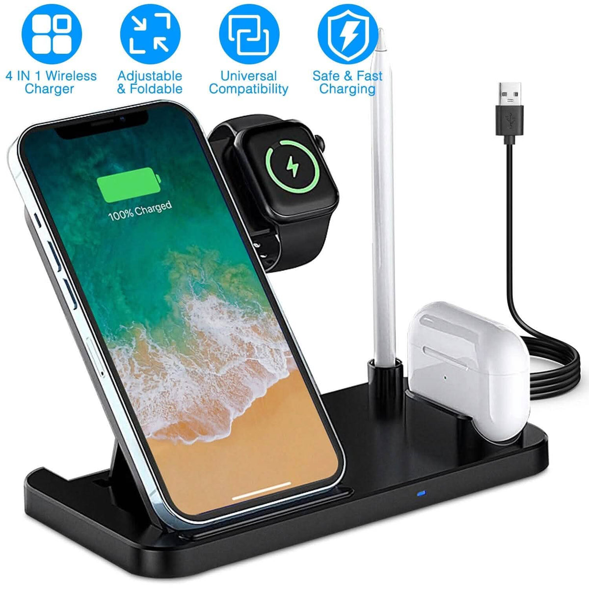 4-in-1 Foldable Wireless Charger - A-1 Thread Vault