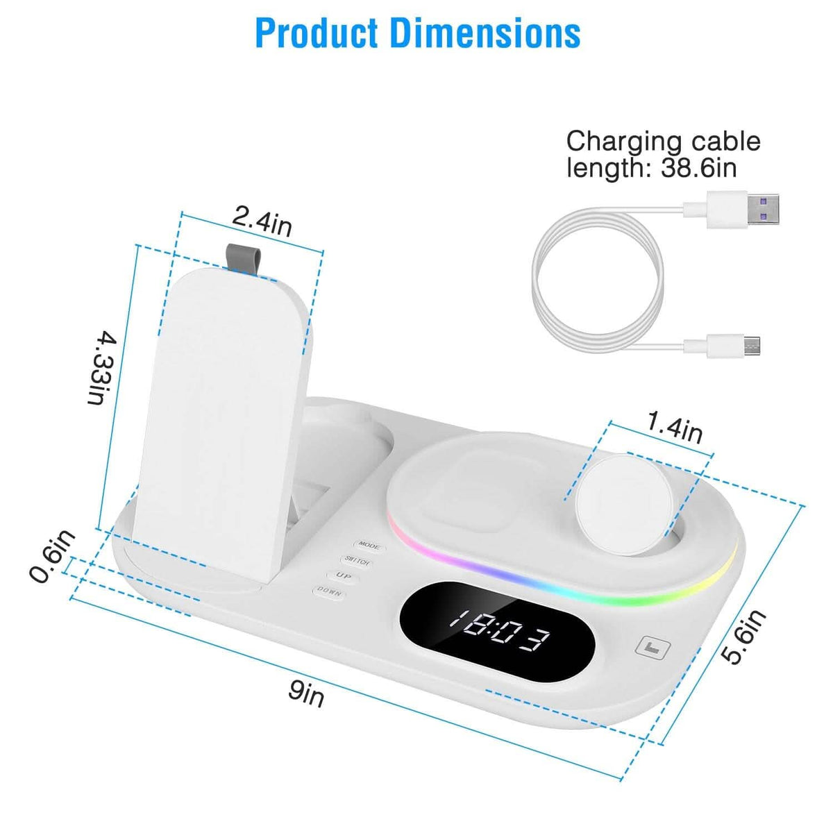 4-in-1 Foldable Wireless Charging Station Stand Dock - A-1 Thread Vault