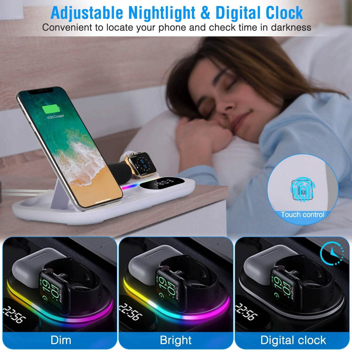 4-in-1 Foldable Wireless Charging Station Stand Dock - A-1 Thread Vault