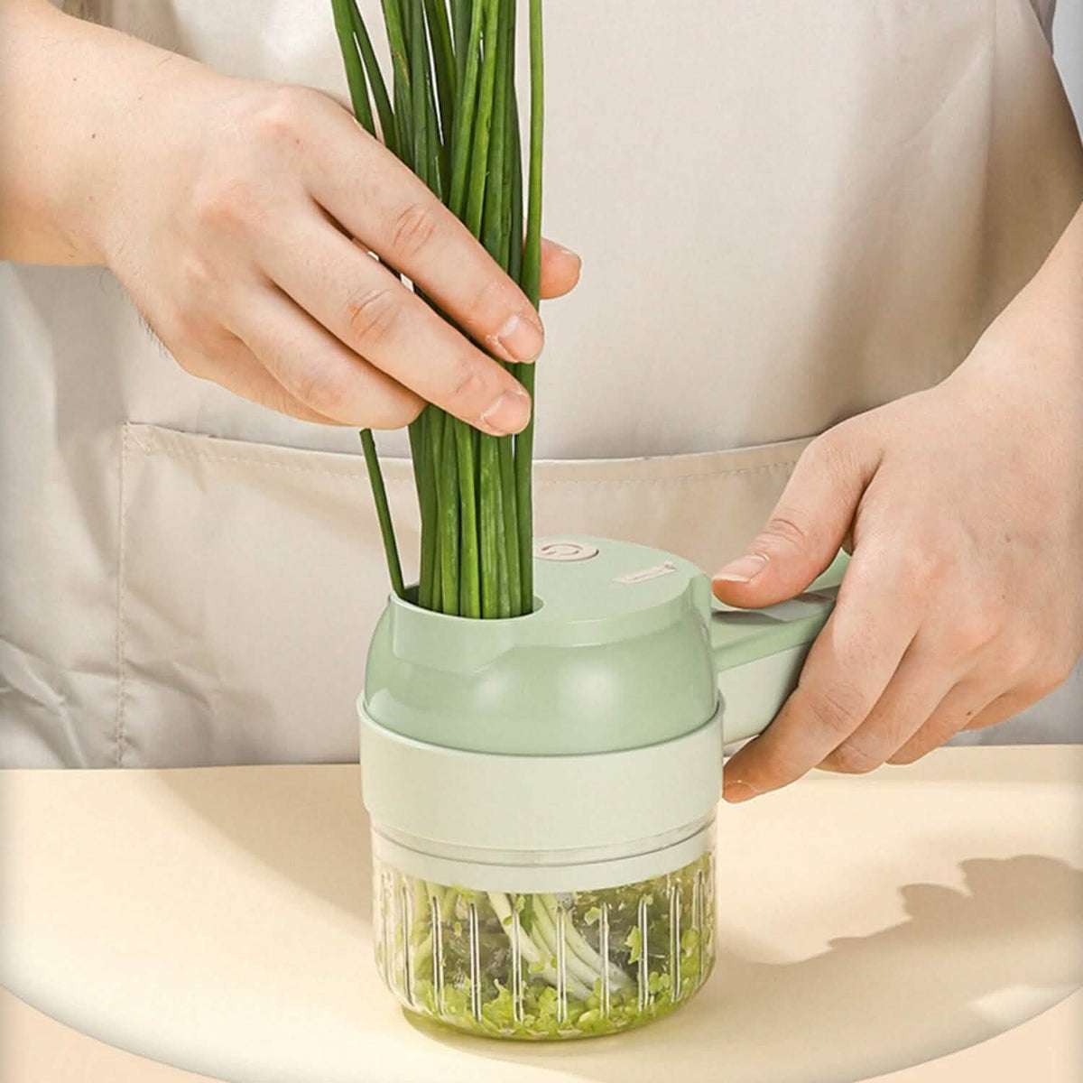 4-in-1 Handheld Electric Vegetable Chopper, Grinder, Slicer and Dicer - A-1 Thread Vault
