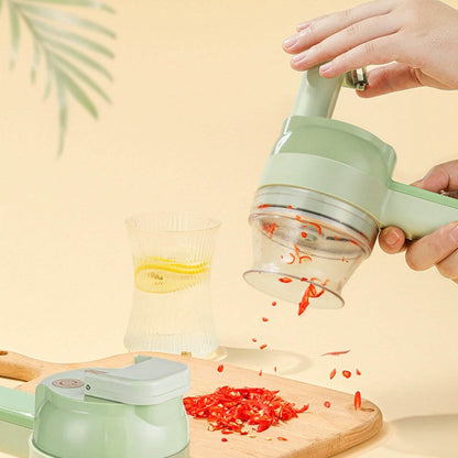 4-in-1 Handheld Electric Vegetable Chopper, Grinder, Slicer and Dicer - A-1 Thread Vault