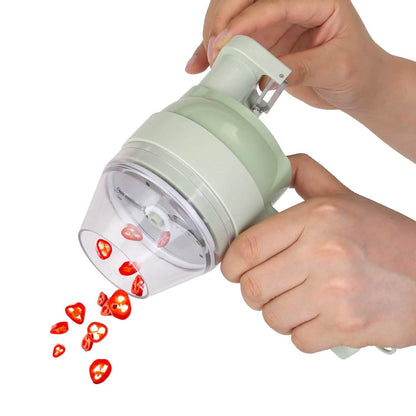 4-in-1 Handheld Electric Vegetable Chopper, Grinder, Slicer and Dicer - A-1 Thread Vault