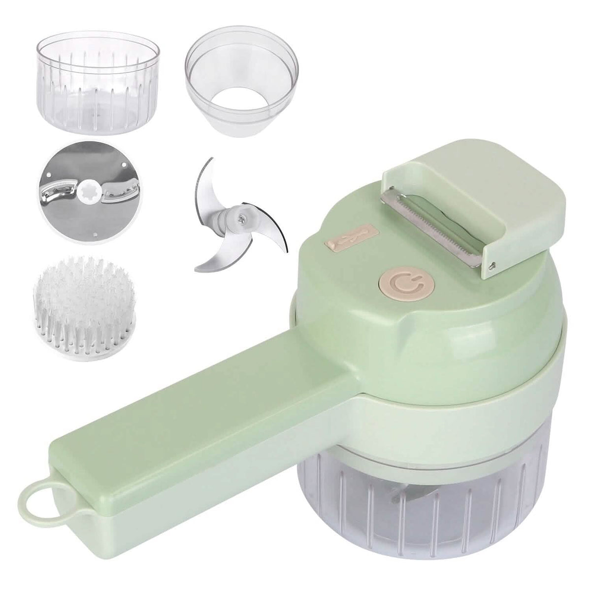 4-in-1 Handheld Electric Vegetable Chopper, Grinder, Slicer and Dicer - A-1 Thread Vault