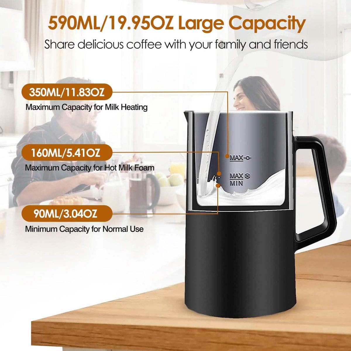 4-in-1 Multifunctional Milk Frother Steamer - A-1 Thread Vault