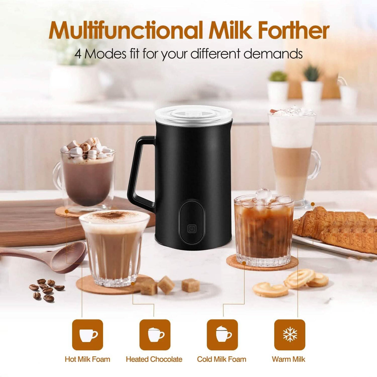 4-in-1 Multifunctional Milk Frother Steamer - A-1 Thread Vault