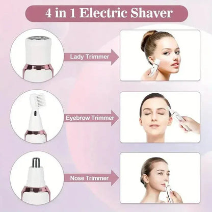 4-in-1 Silky-Smooth Electric Shaver for Women - Wet/Dry, USB Rechargeable & Portable for Full Body Use - A-1 Thread Vault