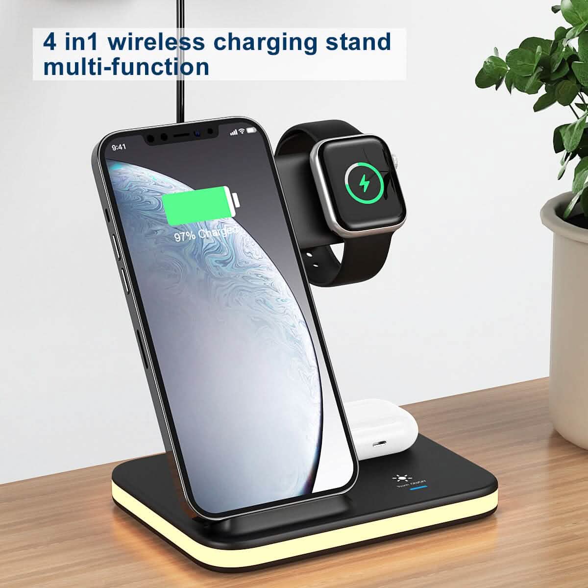 4-in-1 Wireless Charging Stand with Night Light - A-1 Thread Vault