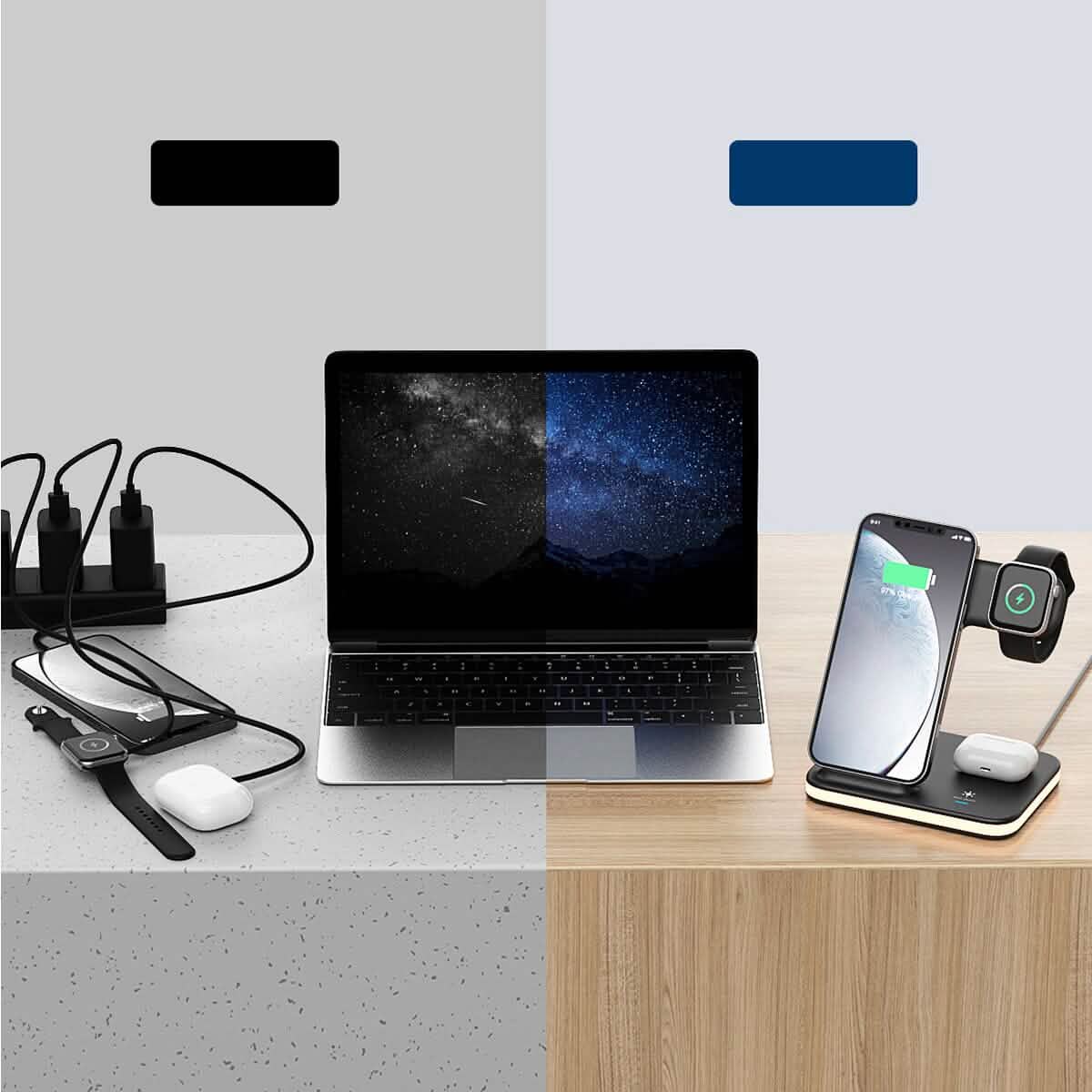 4-in-1 Wireless Charging Stand with Night Light - A-1 Thread Vault