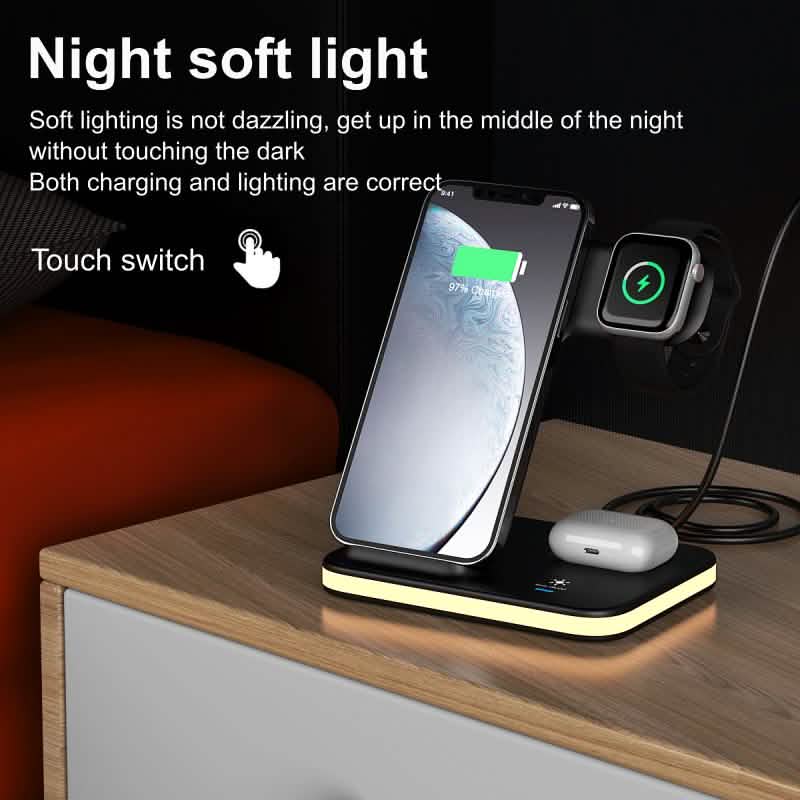 4-in-1 Wireless Charging Stand with Night Light - A-1 Thread Vault