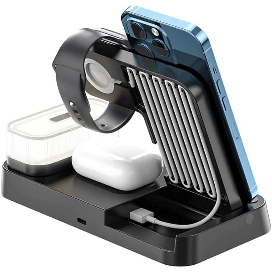 4-in-1 Wireless Charging Station with LED Night Light - A-1 Thread Vault