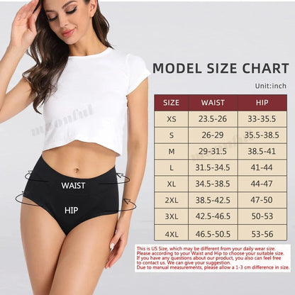 4 Layer Very Abundant Bamboo Period Panties for Heavy Flow Women Menstrual Panties Overnight High Waist Period Underwear - A-1 Thread Vault