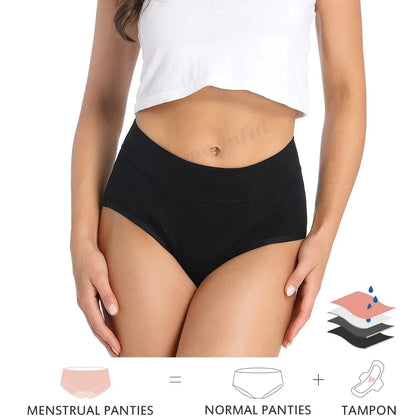 4 Layer Very Abundant Bamboo Period Panties for Heavy Flow Women Menstrual Panties Overnight High Waist Period Underwear - A-1 Thread Vault