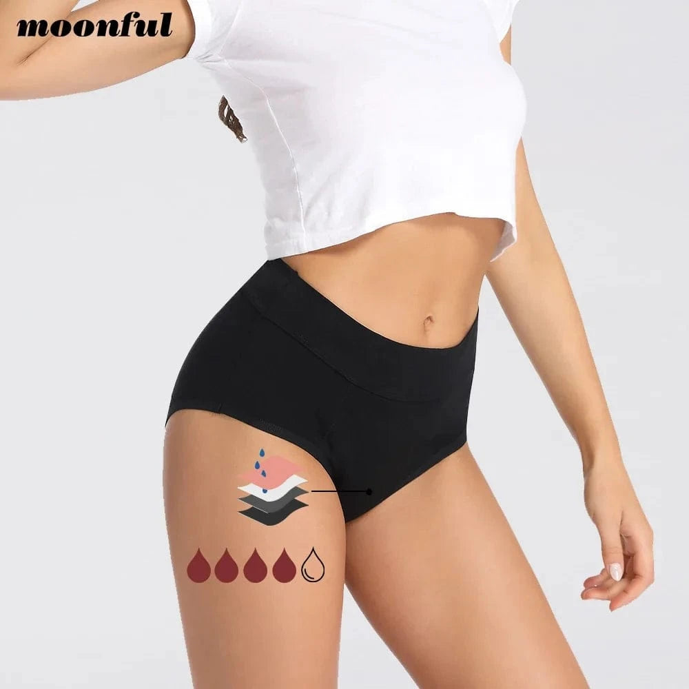 4 Layer Very Abundant Bamboo Period Panties for Heavy Flow Women Menstrual Panties Overnight High Waist Period Underwear - A-1 Thread Vault
