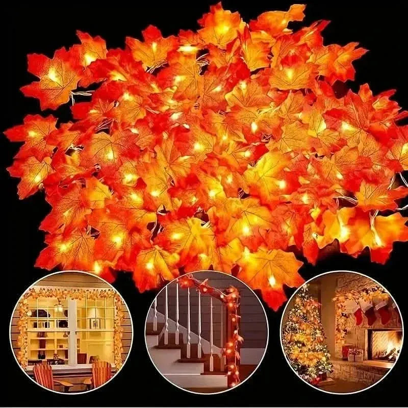 4-Pack: 2M 20LED Fall Garland Fall Decorations LED - A-1 Thread Vault