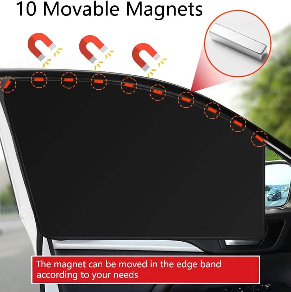 4-Pack: Car Side Window Sun Shades - A-1 Thread Vault