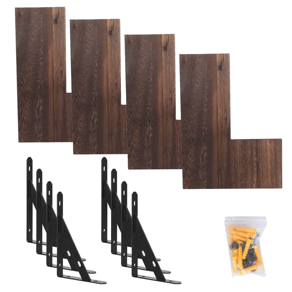 4-Pack: Corner Floating Shelf Wall Mount Display Storage - A-1 Thread Vault