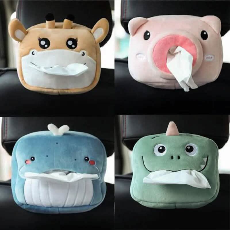4-Pack: Cute Cartoon Car Tissue Box - A-1 Thread Vault