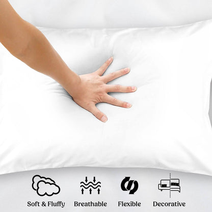 4-Pack: Decorative Throw Pillows Bed Sofa Couch Pillow Set Bounce Back Cushions - A-1 Thread Vault