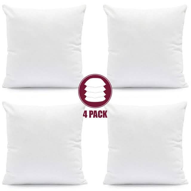 4-Pack: Decorative Throw Pillows Bed Sofa Couch Pillow Set Bounce Back Cushions - A-1 Thread Vault
