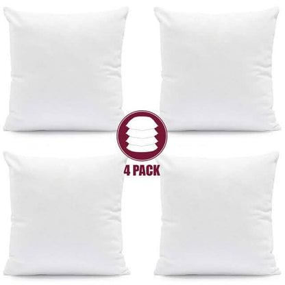 4-Pack: Decorative Throw Pillows Bed Sofa Couch Pillow Set Bounce Back Cushions - A-1 Thread Vault
