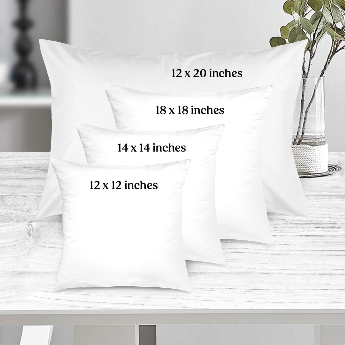 4-Pack: Decorative Throw Pillows Bed Sofa Couch Pillow Set Bounce Back Cushions - A-1 Thread Vault