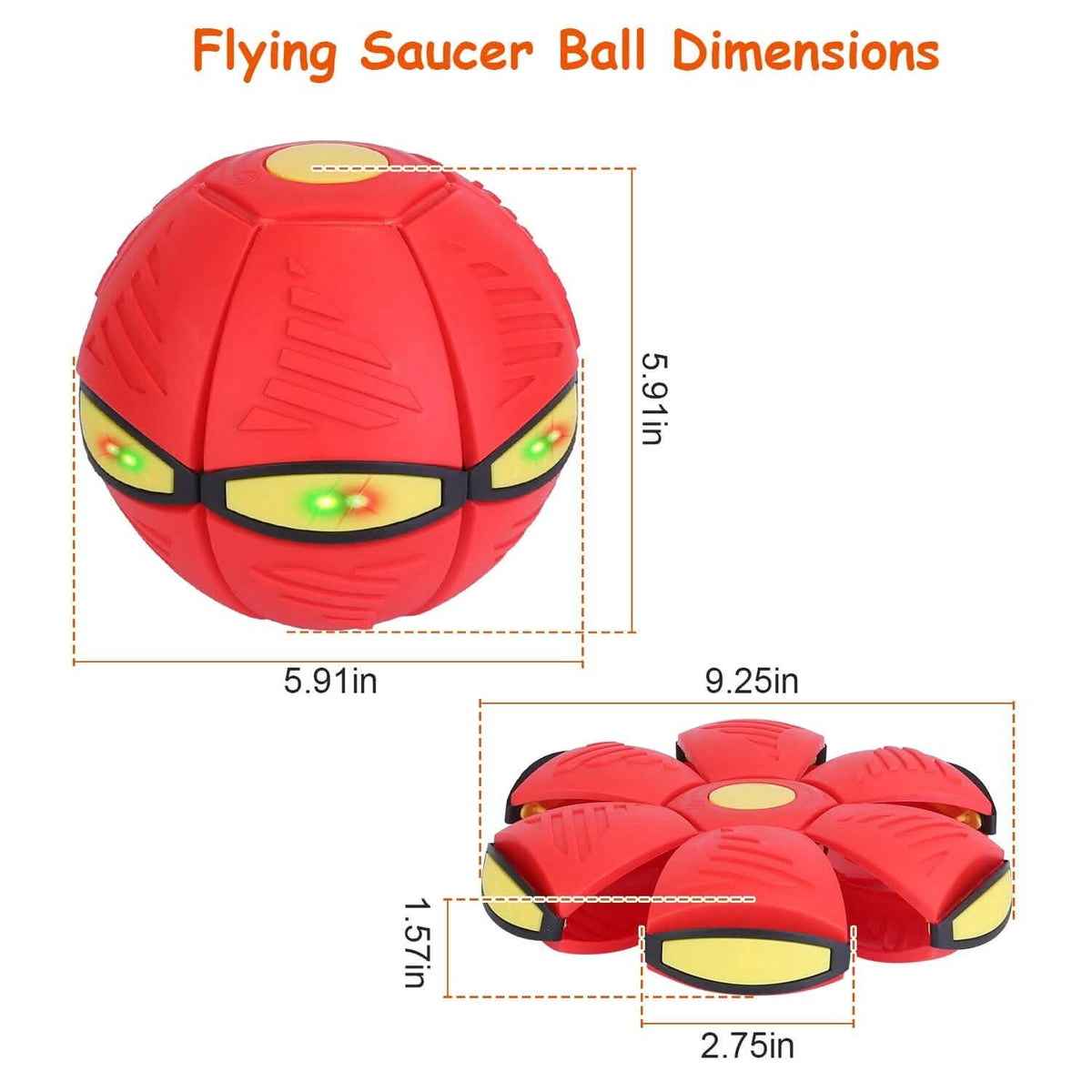 4-Pack: Flying Saucer Ball with LED Lights - A-1 Thread Vault