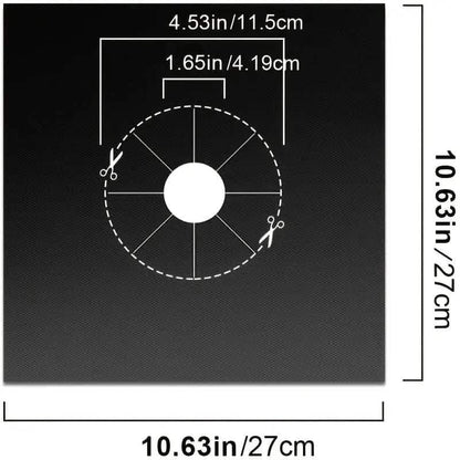 4-Pack: Gas Stove Burner Covers - Reusable Non-Stick PVC Stovetop Protector Liners - A-1 Thread Vault