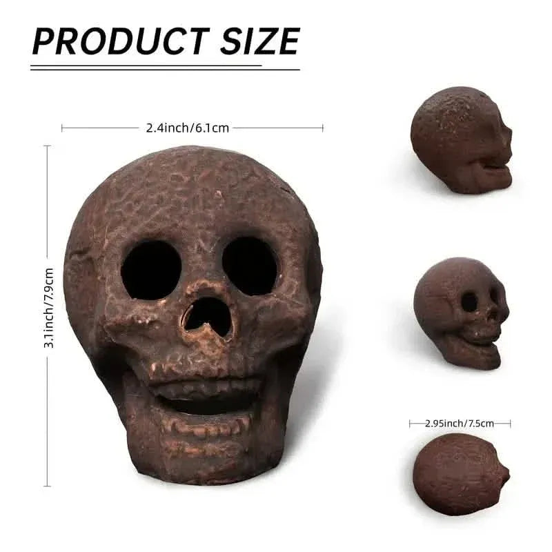 4-Pack: Halloween Fire Pit Skull Ceramic Props - A-1 Thread Vault