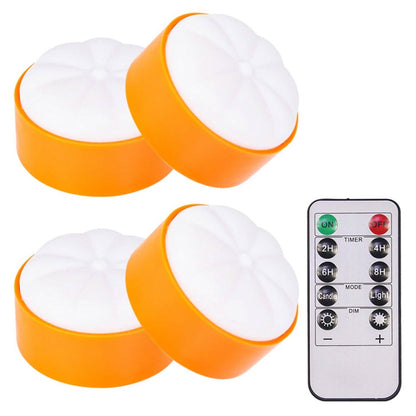 4-Pack: Halloween LED Pumpkin Lights Battery Operated with 2 Light Modes 4 Timer Setting - A-1 Thread Vault