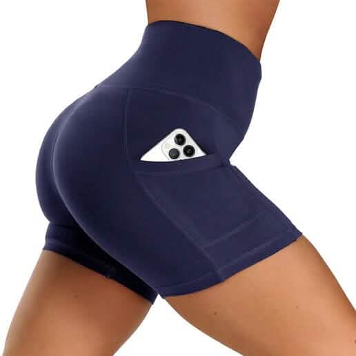 4-Pack: High Waist Soft Yoga Shorts for Women with 2 Side Pockets - A-1 Thread Vault