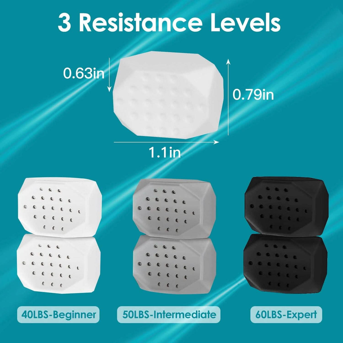 4-Pack: Jawline Exerciser with 3 Resistance Levels - A-1 Thread Vault