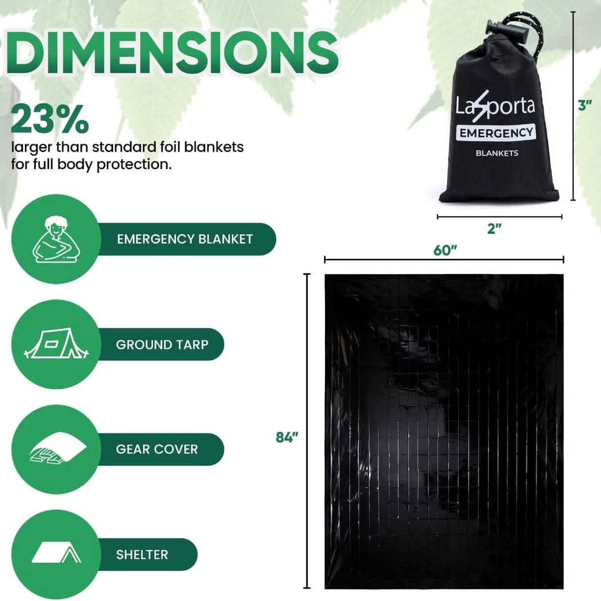 4-Pack: LaSporta Emergency Space Blankets - A-1 Thread Vault