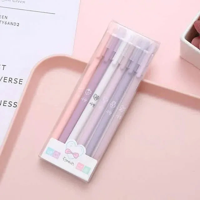 4-Pack: Morandi Color Gel Pen Kawaii Office School Student Stationery Supplies - A-1 Thread Vault