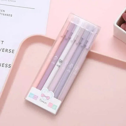 4-Pack: Morandi Color Gel Pen Kawaii Office School Student Stationery Supplies - A-1 Thread Vault