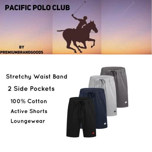 4-Pack: Pacific Polo Club Men's Shorts - A-1 Thread Vault