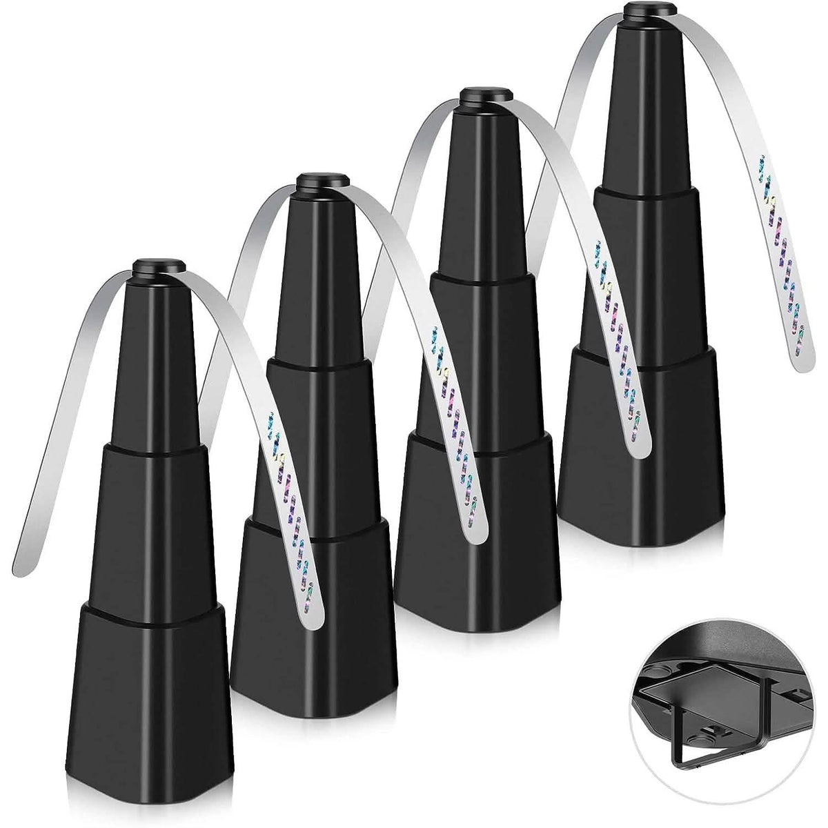 4-Pack: Portable Table Top Fly Fan Fly Spinner with Holographic Blades - A-1 Thread Vault