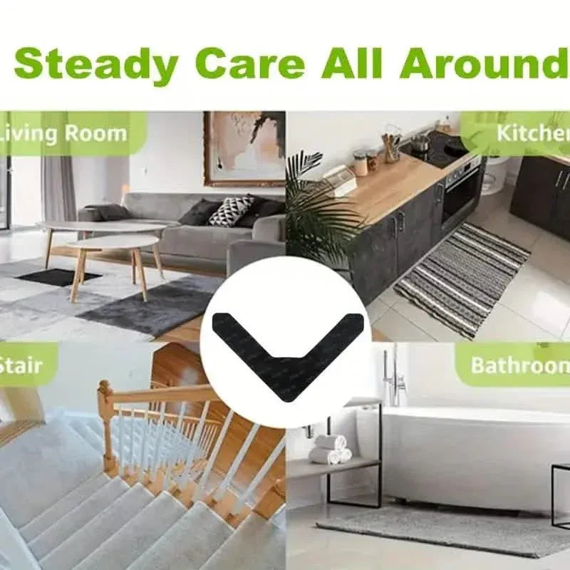 4-Pack: Reusable Non-Slip Carpet Rug Stickers - A-1 Thread Vault