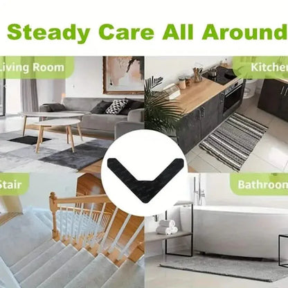 4-Pack: Reusable Non-Slip Carpet Rug Stickers - A-1 Thread Vault