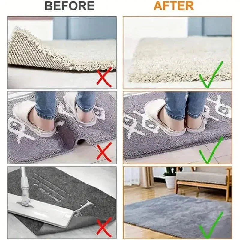 4-Pack: Reusable Non-Slip Carpet Rug Stickers - A-1 Thread Vault