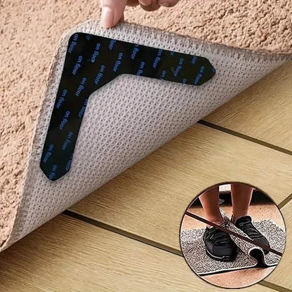 4-Pack: Reusable Non-Slip Carpet Rug Stickers - A-1 Thread Vault