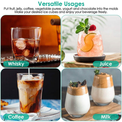 4-Pack: Small Ice Cube Maker Mold with Lid Bin - A-1 Thread Vault
