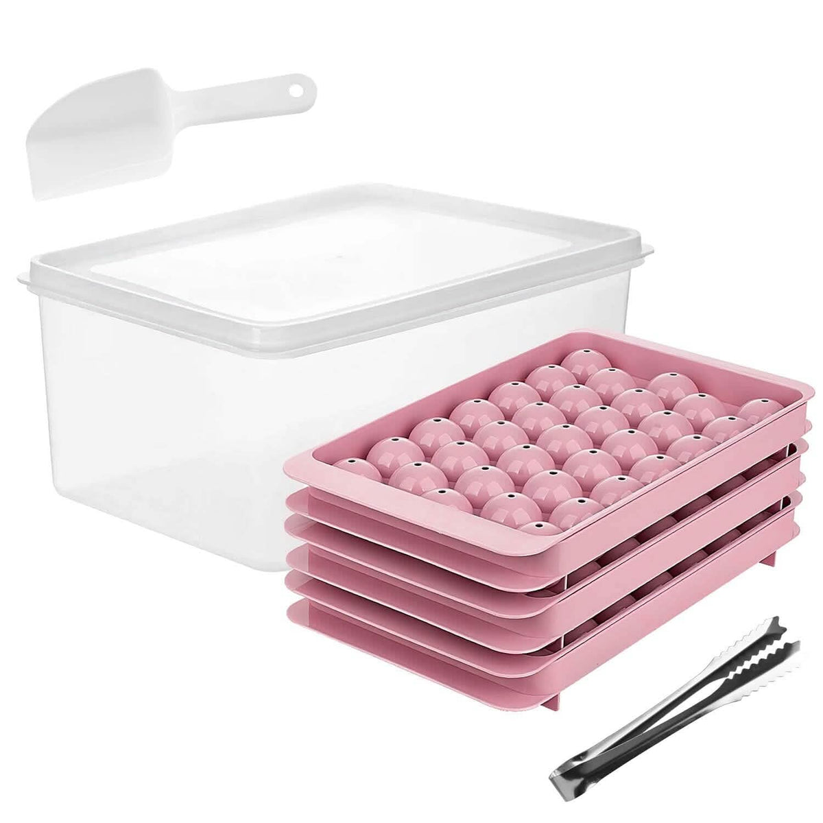 4-Pack: Small Ice Cube Maker Mold with Lid Bin - A-1 Thread Vault